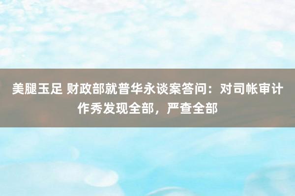 美腿玉足 财政部就普华永谈案答问:对司帐审计作秀发现全部,严查全部