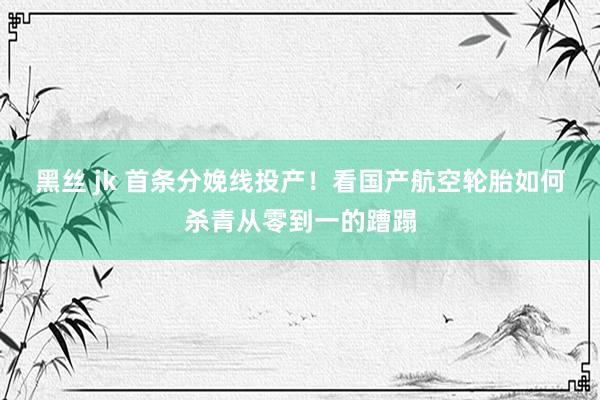黑丝 jk 首条分娩线投产！看国产航空轮胎如何杀青从零到一的蹧蹋