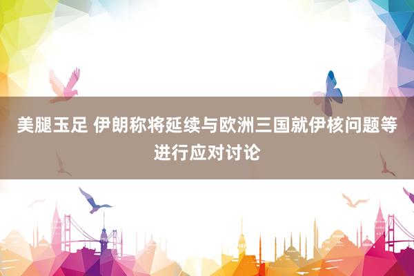 美腿玉足 伊朗称将延续与欧洲三国就伊核问题等进行应对讨论