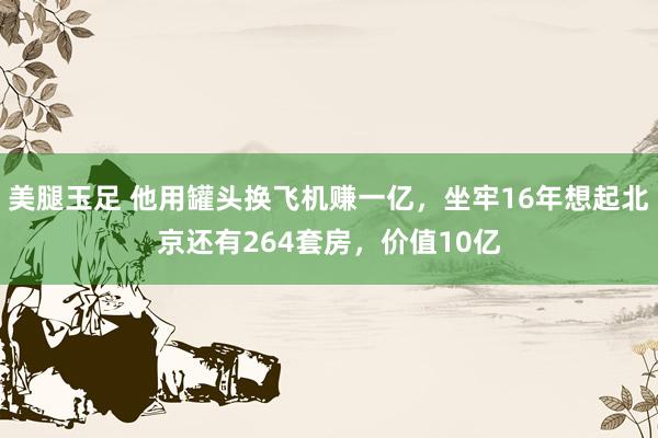 美腿玉足 他用罐头换飞机赚一亿，坐牢16年想起北京还有264套房，价值10亿