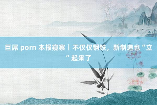 巨屌 porn 本报窥察丨不仅仅钢铁，新制造也“立”起来了