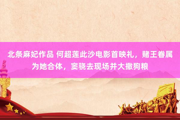 北条麻妃作品 何超莲此沙电影首映礼，赌王眷属为她合体，窦骁去现场并大撒狗粮