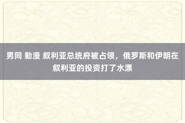 男同 動漫 叙利亚总统府被占领，俄罗斯和伊朗在叙利亚的投资打了水漂