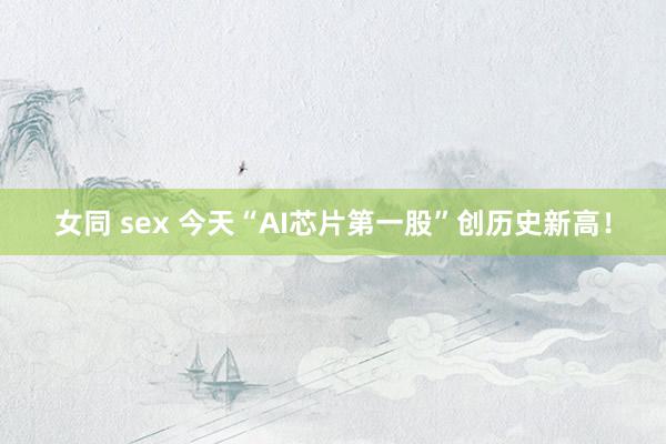 女同 sex 今天“AI芯片第一股”创历史新高！