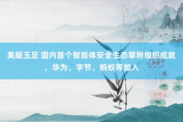 美腿玉足 国内首个智能体安全生态攀附组织成就，华为、字节、蚂蚁等加入