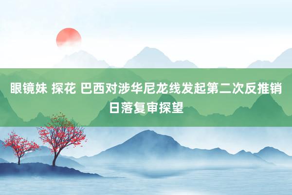 眼镜妹 探花 巴西对涉华尼龙线发起第二次反推销日落复审探望