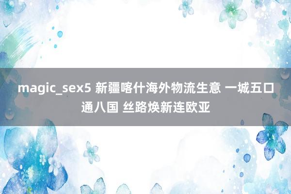 magic_sex5 新疆喀什海外物流生意 一城五口通八国 丝路焕新连欧亚