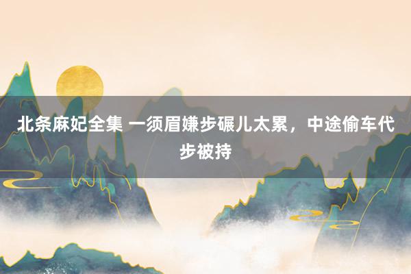 北条麻妃全集 一须眉嫌步碾儿太累，中途偷车代步被持