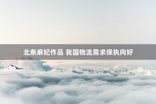 北条麻妃作品 我国物流需求保执向好