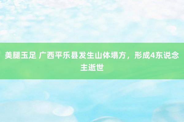 美腿玉足 广西平乐县发生山体塌方，形成4东说念主逝世