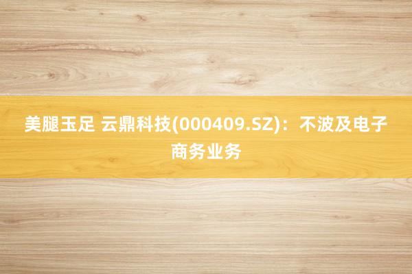 美腿玉足 云鼎科技(000409.SZ)：不波及电子商务业务