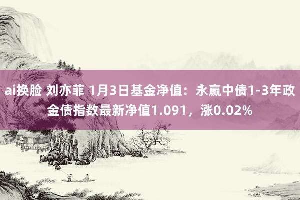ai换脸 刘亦菲 1月3日基金净值：永赢中债1-3年政金债指数最新净值1.091，涨0.02%