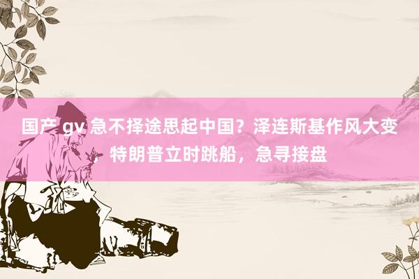 国产 gv 急不择途思起中国？泽连斯基作风大变，特朗普立时跳船，急寻接盘