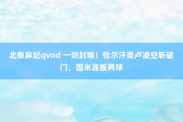 北条麻妃qvod 一剑封喉！恰尔汗奥卢凌空斩破门，国米连扳两球