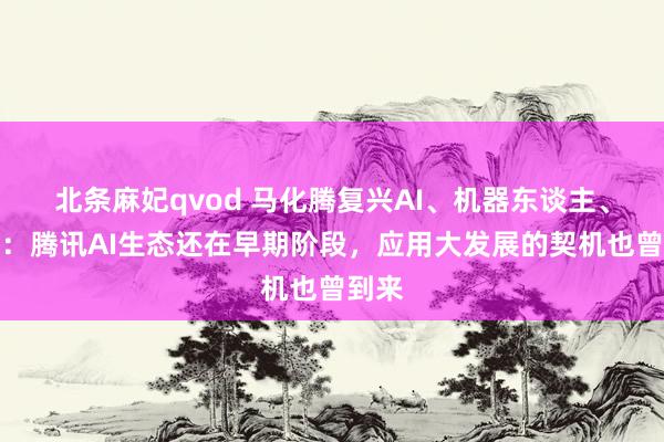 北条麻妃qvod 马化腾复兴AI、机器东谈主、元宝：腾讯AI生态还在早期阶段，应用大发展的契机也曾到来